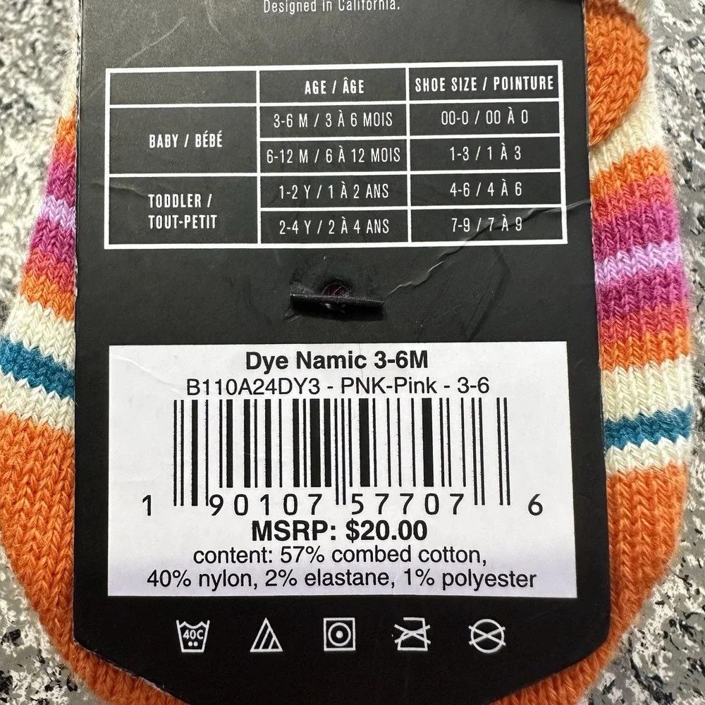 Stance Baby Crew Socks Size 3-6M 3 Pairs Casual Mid Cushion